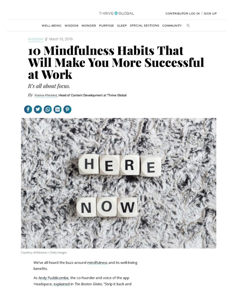10 Mindfulness Tips to Be More Successful at Work