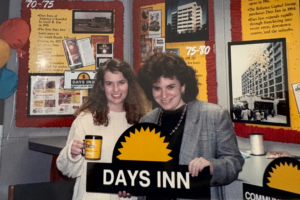 Shira at her first job at Days Inn